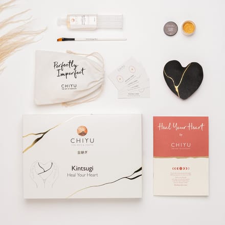 Kintsugi repair kit - Heal Your Heart - Kleur Charcoal - Goudlijm