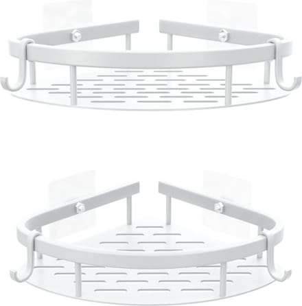 Nolad® - Doucherek zonder boren - Keukenrek - Doucherekje - Gootsteen organizer - Badkamer accessoires - Wit