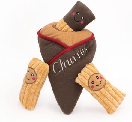 Churro hondenspeeltje met piepgeluid