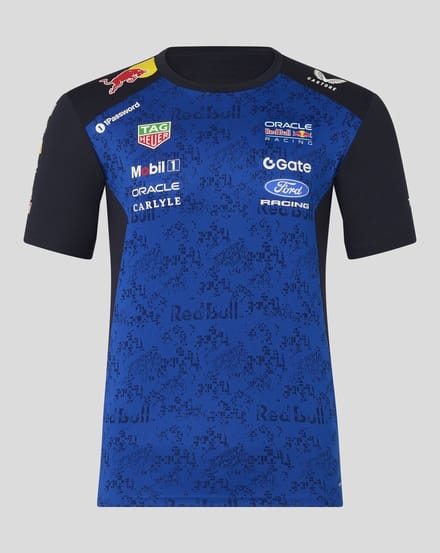 Oracle Red Bull Racing Heren Teamline Set Up T-shirt - Night Sky / Surf The Web