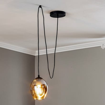 EMIBIG LIGHTING Hanglamp Starla decentrale 1-lamp glas grafiet