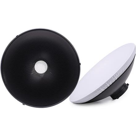 Studio Photographie 70cm/27.6 Pouces Speedlite Strobe Éclairage Diffuseur Beauté Plat Abat-jour Bowens 70cm with reflector black