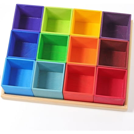 GRIMMS sorteerbak regenboog groot 3 jr+