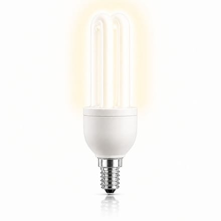 8x Stick Spaarlamp E27 - 13W - Daglicht (6400K) - 700 lm - 10 jaar - Niet Dimbaar
