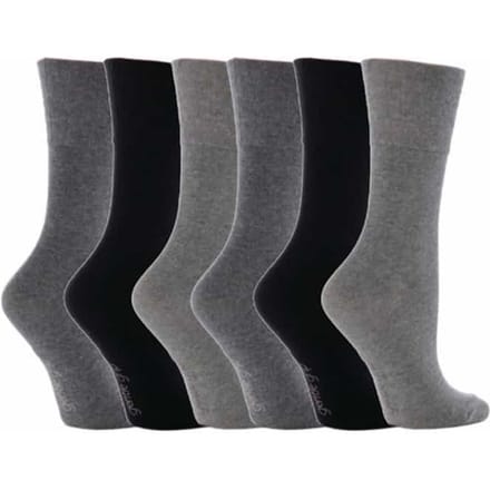 Zachte Grip - 6 Paar Dames Zachte Grip Niet-Elastische Sokken - GG12
