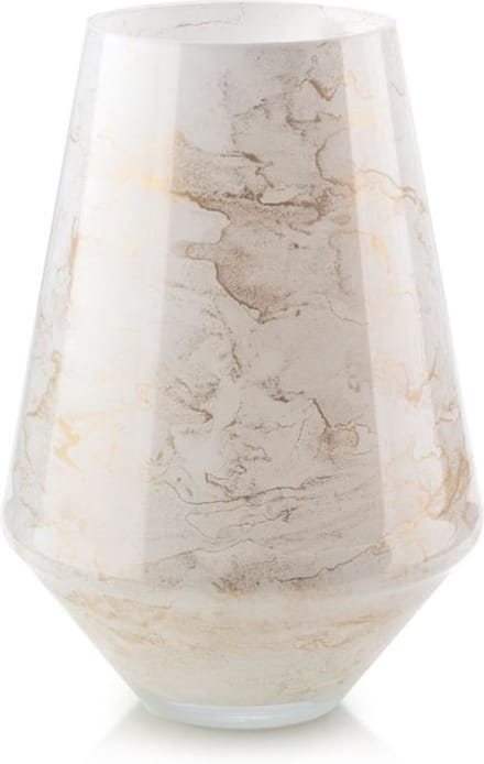 Vaas Wit Marmer - Hoogte 26 cm