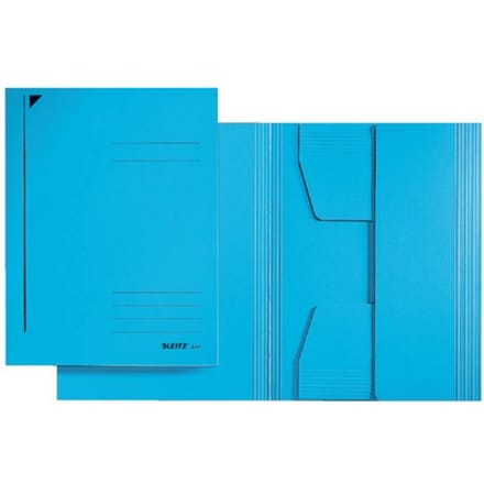 Dossiermap Leitz A3 3 kleppen 430gr blauw