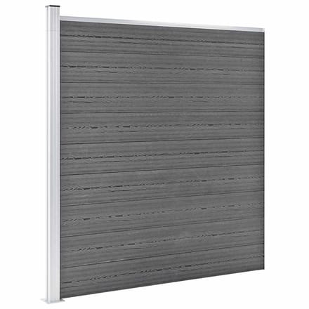 vidaXL - Schutting - 1218x186 - cm - HKC - grijs
