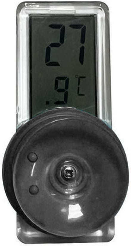 Benson Digitale thermometer - spatwaterdicht - met zuignap - zwart - compact formaat