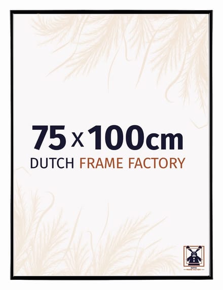 Fotolijst 75x100 cm - Kunststof - Zwart Hoogglans - Easy