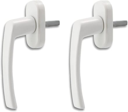 Set van 2 Witte Raamstools van Aluminium met Vergrendeling, Geschikt voor Raam- en Terrasdeuren