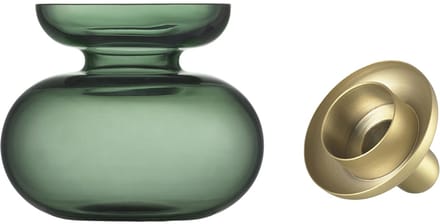 Zone Denmark Inu Vaas/Kaarshouder Dia 11 x 10 cm Moss Green/Brass
