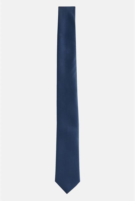 Next - Heren - Skinny - Stropdas met textuur - Blauw