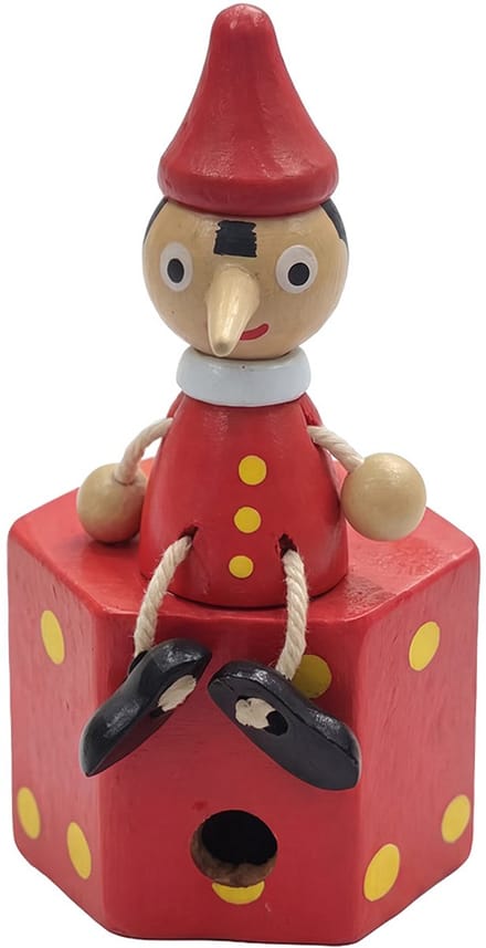 Clayre & Eef Decoratie Pinokkio Rood Hout