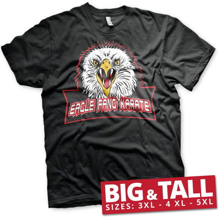 Cobra Kai Eagle Fang Karate T-shirt voor grote maten, zwart