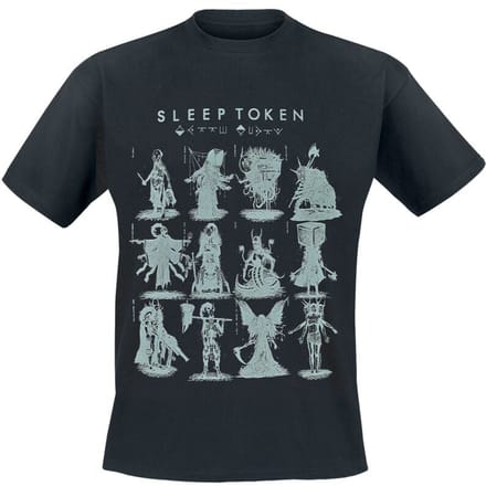 Sleep Token T-shirt - Grid 2 - S tot 4XL - voor Mannen - zwart