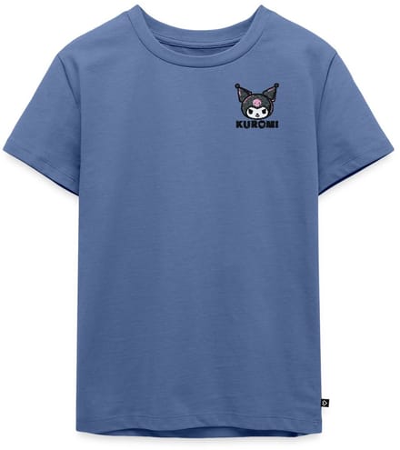 Kuromi Geborduurd Portret Premium T Shirt Kinderen