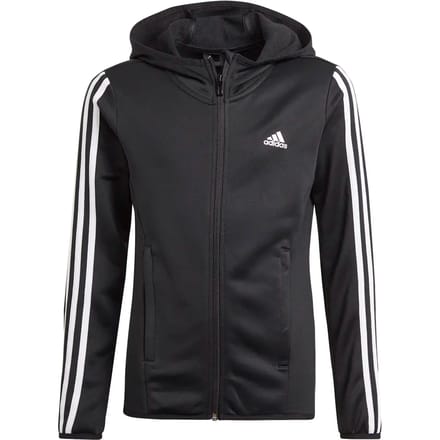 Kinder sweatshirt met capuchon en ritssluiting adidas Designed To Move 3-Bandes