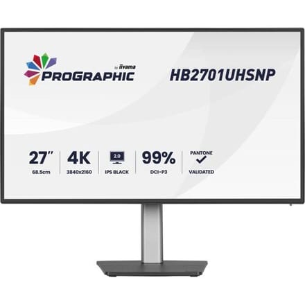 Iiyama PROGRAPHIC LED-monitor Energielabel G (A - G) 68.6 cm (27 inch) 3840 x 2160 Pixel 16:9 4 ms USB-C, DisplayPort, HDMI IPS LED