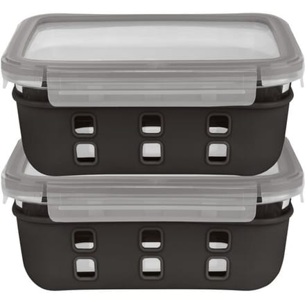 LIVARNO HOME Glazen lunchboxenset (Zwart)