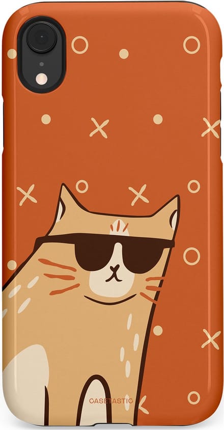 Casetastic hoesje geschikt voor Apple iPhone XR - Dubbellaagse bescherming - CoolCat - Fashion Case - Terracotta Crème
