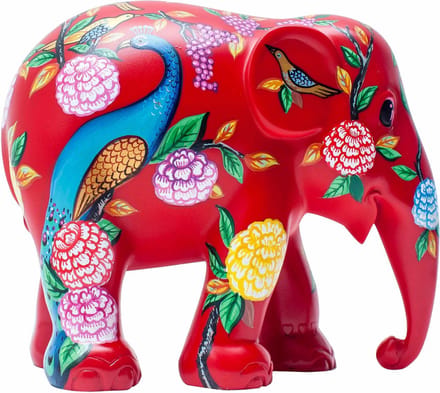 Elephant Parade Peacock Garden - Handgemaakt Olifantenstandbeeld - 20 cm