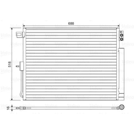 Condensator, airconditioning VALEO 822616