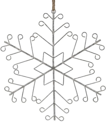 Clayre & Eef Kersthanger Sneeuwvlok Wit Metaal