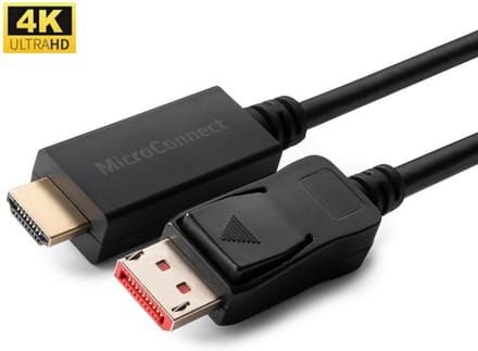 Microconnect MC-DP-HDMI-10004K DisplayPort kabel 10 m Zwart
