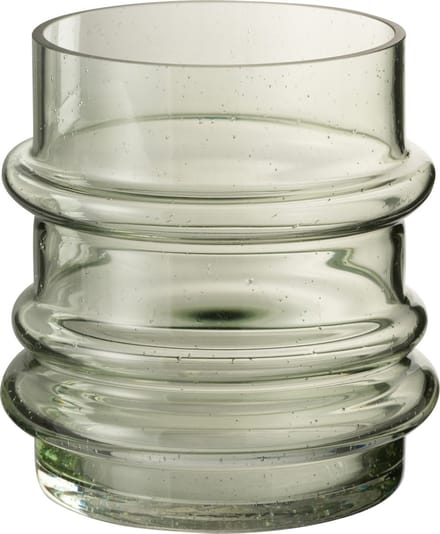 Vaas | glas | groen | 14x14x (h)15 cm