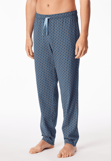 Lang broek, pacific blue, bedrukt - Mix+ Relax 52