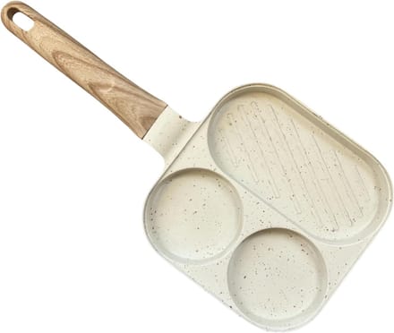 Ontbijtpan - Koekenpan - Eieren Braden - Drie Vakken - 5.4 x 20.5 cm