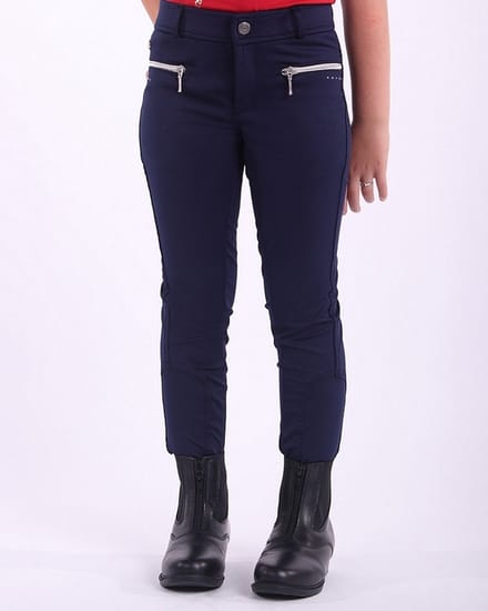 QHP Rijbroek Tanya Full Grip Kids Navy - 140