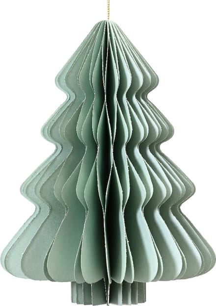 Decoris Papieren Boom 11.3x15 cm Mintgroen