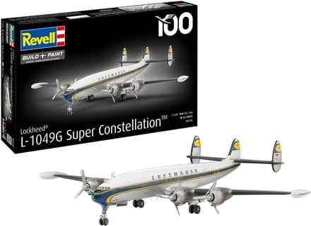 Revell Modelbouwpakket Vliegtuigen - 03745 Lockheed L.1049G Super Constellation - Lufthansa 100 - Duits Passagiersvliegtuig Plastic - 1:144 - Modelbouw