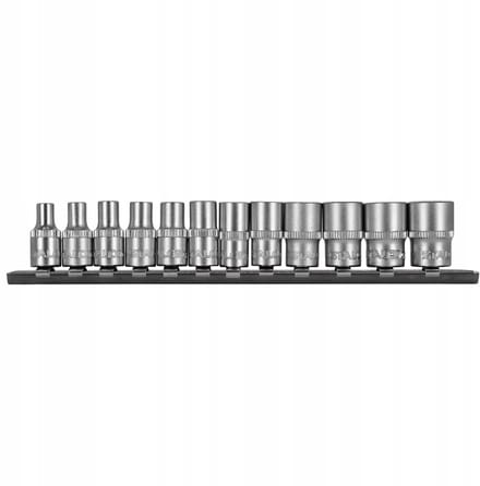 Stalco Doppenset 1/4" 12-delig CrV Staal