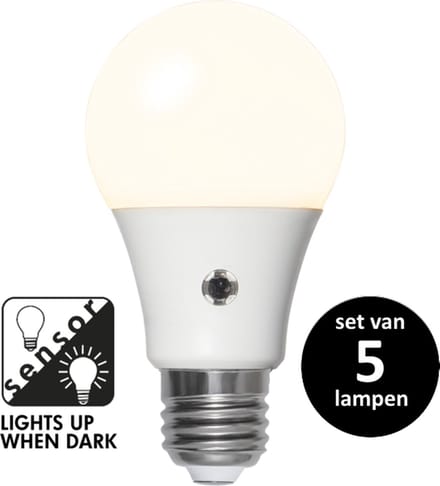 Lamp met schemersensor - 9.6W - set van 5