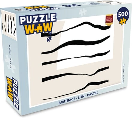 Puzzel Abstract - Lijn - Pastel - Legpuzzel - Puzzel 500 stukjes