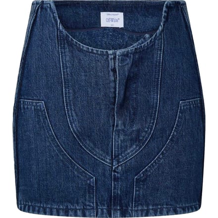 Off White Dames/Dames Cargo Denim Minirok (Blauw)