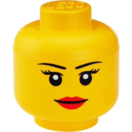 Opbergbox Iconic Hoofd Girl 16 cm, Geel - LEGO