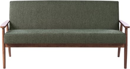 ESRUM - Driezitsbank - Groen/Donkerbruin - Polyester