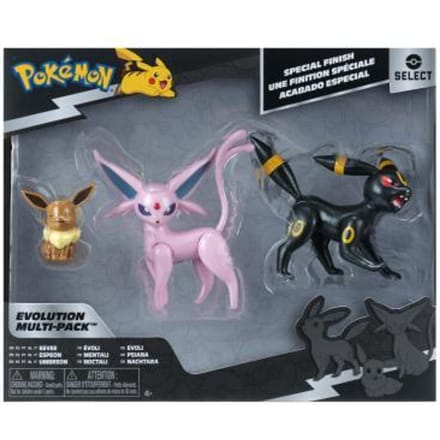 Jazwares Pokémon speelfiguren Evolution Multipack Eevee Umbreon Espeon.