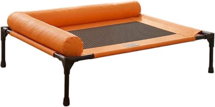 Hond Camping Bed - Verhoogd Huisdier Bed - Buiten Rusten - Ademende Mesh Constructie - 61 x 16.5 cm - Oranje