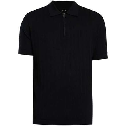 Polo Shirt Korte Mouw Armani Exchange Gebreide polo met rits