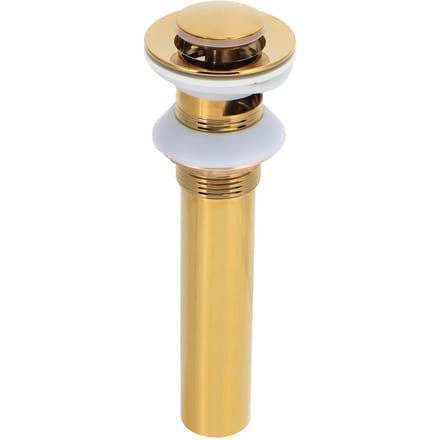 Bonde d'évier dorée sans trop-plein Anti-bouchage Robinet de salle de bain Bouchon de vidage pour lavabo Type 1 beige