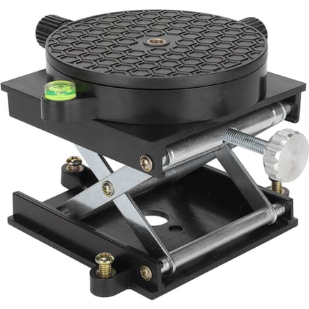 Hefplatform 360 graden Rotatie 6,5 cm Uitbreidbare Schaarheftafel voor Houtbewerking Carving Experiment gray
