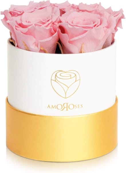 Geschenkdoos met 5 Gestabiliseerde Rozen Voor Moederdag - Eeuwige Rozen