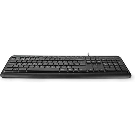 Nedis Bedraad Toetsenbord - USB-A - Multimedia - AZERTY - Belgisch - Numeriek toetsenbord