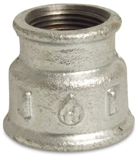 Verloopmof Tempergietijzer 1" x 3/4" - Draadfitting Verzinkt