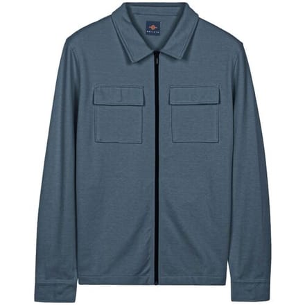 Baileys Vest Sweat Full Zip Double Chest Pocket Two-Tone Dark Blue / male